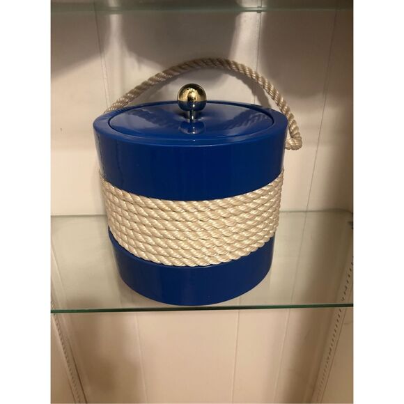 unbranded Other - Vintage Marine Themed Rope Wrapped Thermal Insulated Ice Bucket CHARMING!